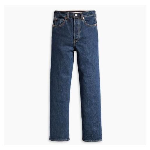Levi's ribcage straight ankle, jeans donna, light indigo worn in, 25w / 31l