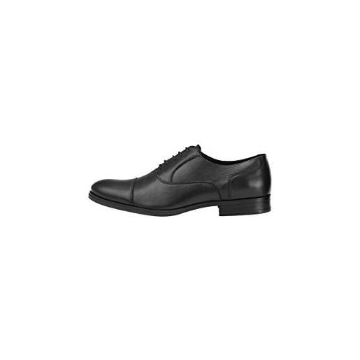 JACK & JONES jfwdonald leather noos, scarpe stringate derby uomo, grigio(anthracite anthracite), 41 eu