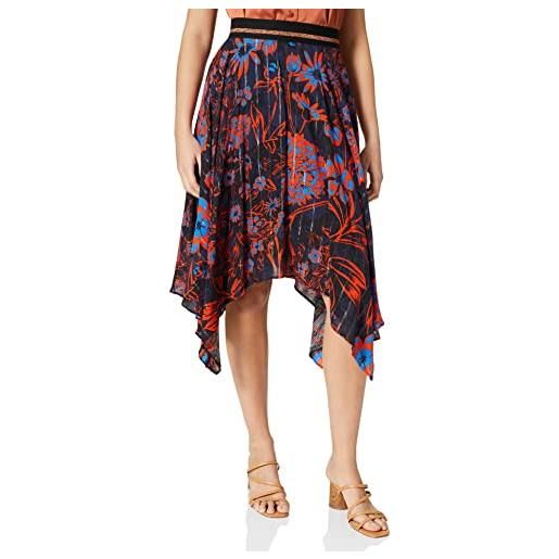 Desigual fal_itaca gonna, rosso (sunset 7026), large donna