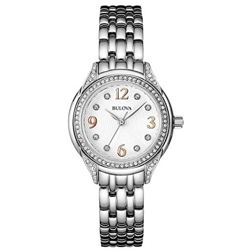 Bulova orologio analogico al quarzo donna con cinturino in acciaio inossidabile 96l212
