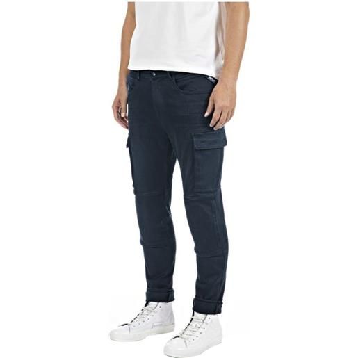 REPLAY - pantaloni shift medium blue