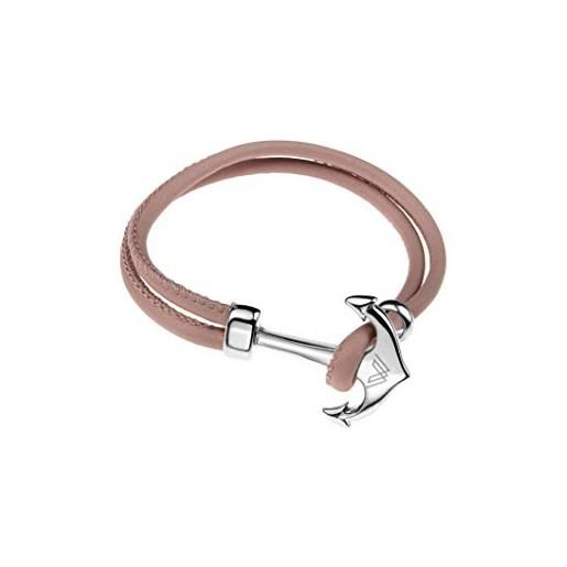 Victoria Walls bracciale in pelle rosa bracelet with steel anchor vb1074s svw0249 marca, estándar, metallo, nessuna pietra preziosa