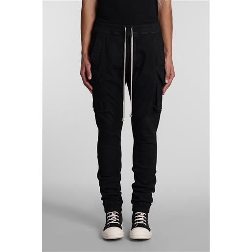 Rick Owens DRKSHDW pantalone mastodon cut in cotone nero