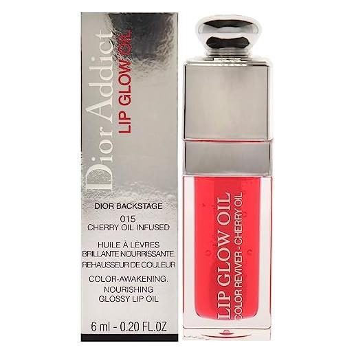 Dior addict lip glow oil olio labbra brillante, 015 cherry, 6 ml