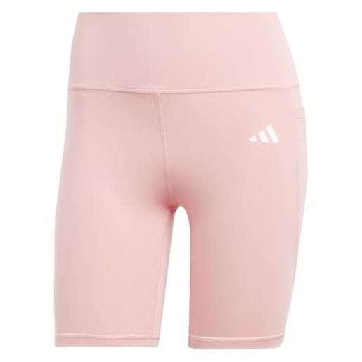 adidas optime essentials stash pocket 7inch short leggings - calzamaglia da donna, semi pink spark, 