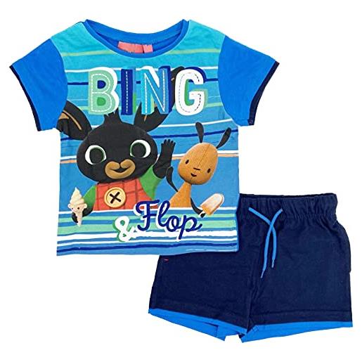 -Bing - completo t-shirt con pantaloncino coniglietto mis. 6 anni - - blu