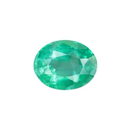 RRVGEM pietra smeraldo naturale con certificato di laboratorio card/zambia (verde, 6.00 carati) gemma sciolta per uomo/donna, no, gemma sciolta, smeraldo