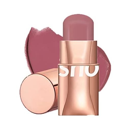 Beliky Girl 6 colori rossetto blush stick 3-in-1 occhi cheek e lip tint costruibile impermeabile leggero blush stick crema blusher trucco per le donne (#01)