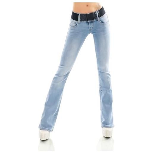 STIDIA jeans da donna bootcut, pantaloni a zampa, in denim, taglie xs-xxl, azzurro - wt372, 46