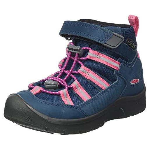 KEEN hikeport 2 sport mid waterproof, stivali da escursionismo, unisex - bambini, grigio (magnet/greener pastures), 30 eu