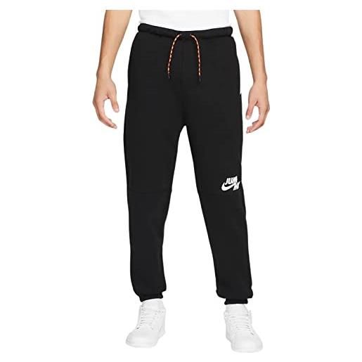 Nike jordan jumpman - pantaloni in pile da uomo, nero/bianco, m