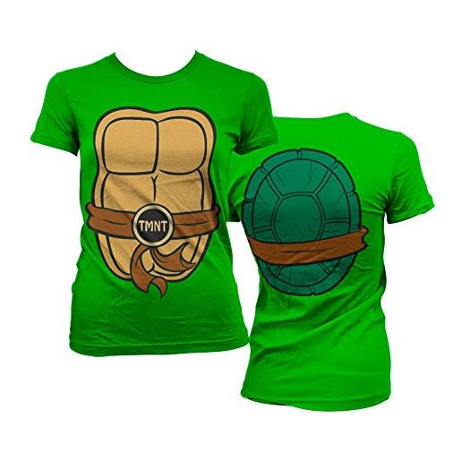 Teenage Mutant Ninja Turtles licenza ufficiale tmnt costume maglietta donna mezze maniche (verde), x-large