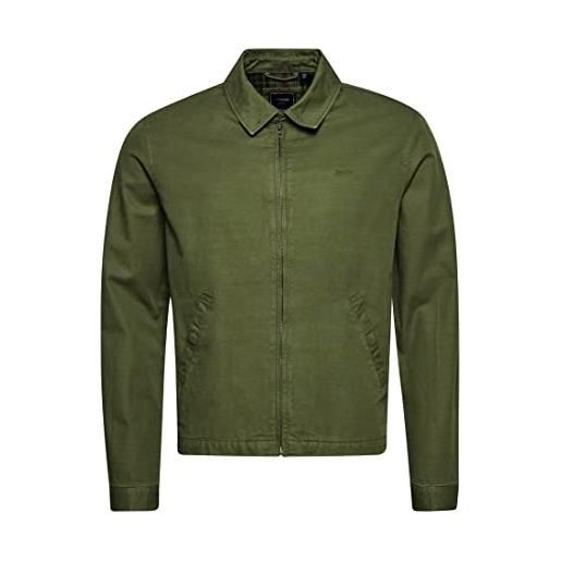 Superdry vintage classic harrington giacca, verde oliva kaki, m uomo
