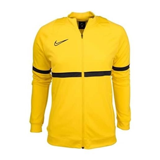 Nike academy 21 knit track jacket - giacca sportiva da donna, donna, giacca da tuta, cv2677-719, giallo/nero/antracite/nero, m