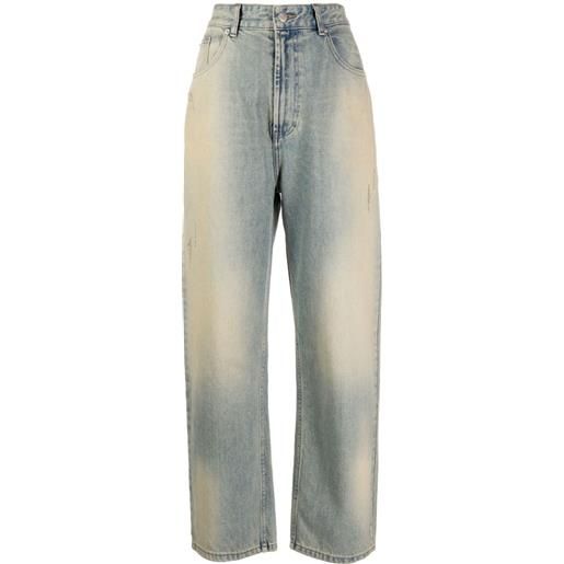 STUDIO TOMBOY jeans dritti con effetto schiarito - marrone
