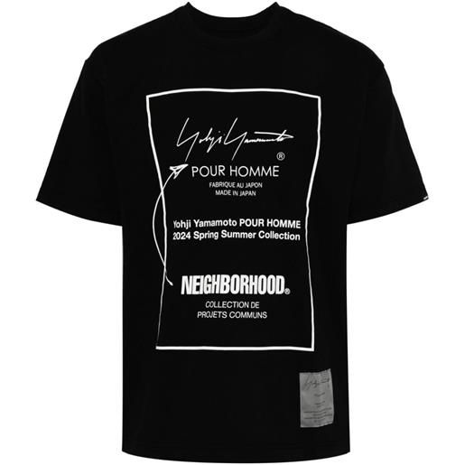Yohji Yamamoto t-shirt con stampa yohji yamamoto x neighborhood - nero