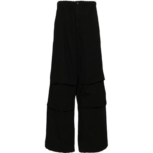 Maison Mihara Yasuhiro pantaloni a gamba ampia con pieghe - nero