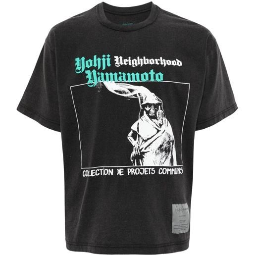 Yohji Yamamoto t-shirt con stampa yohji yamamoto x neighborhood - grigio