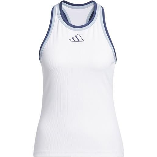 Adidas clubhouse classic premium sleeveless t-shirt bianco s donna