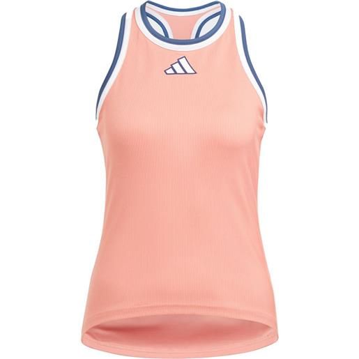 Adidas clubhouse classic premium sleeveless t-shirt arancione xs donna