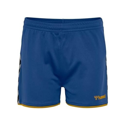 hummel hmlauthentic poly shorts woman color: true blue/sports yellow_talla: xl