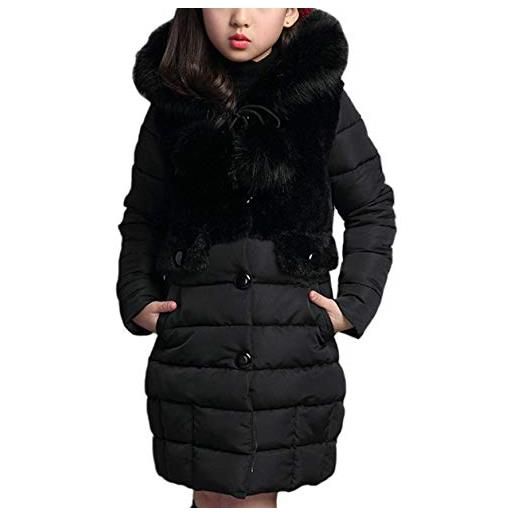 Nemopter winter down jacket girl princess winter coat autunno mid long thick thick parka fur