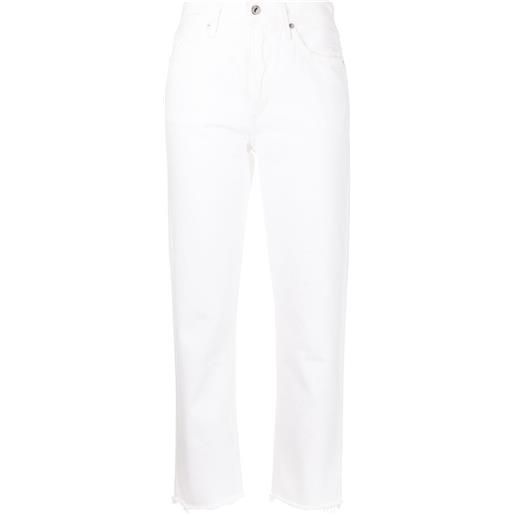 Citizens of Humanity jeans a vita alta crop - bianco