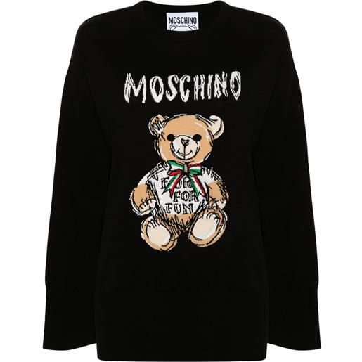 Moschino maglione teddy bear - nero