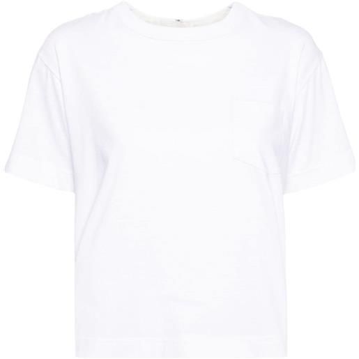 sacai t-shirt con inserti - bianco