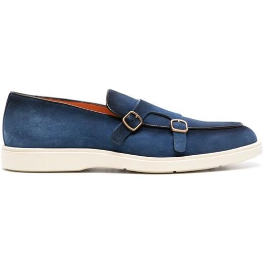 Santoni monks con punta smussata - blu