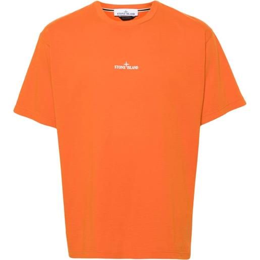Stone Island t-shirt con stampa - arancione