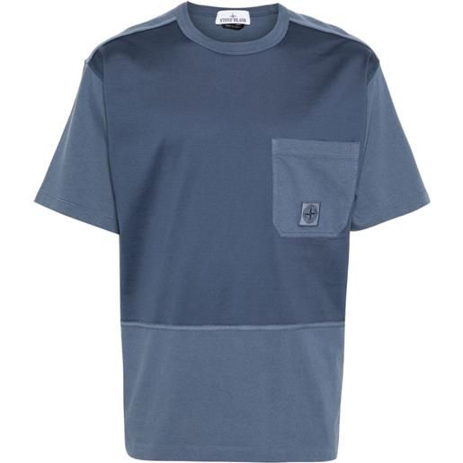 Stone Island t-shirt con applicazione compass - blu