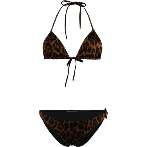 TOM FORD set bikini con stampa - marrone