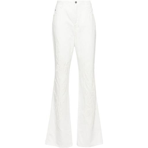 Ermanno Scervino jeans svasati a vita alta - bianco