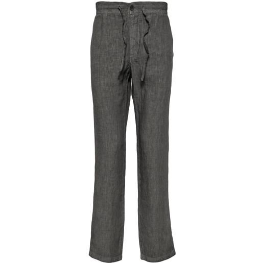 120% Lino pantaloni dritti - grigio