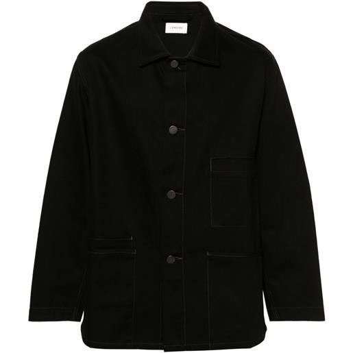 LEMAIRE giacca-camicia con colletto dritto - nero