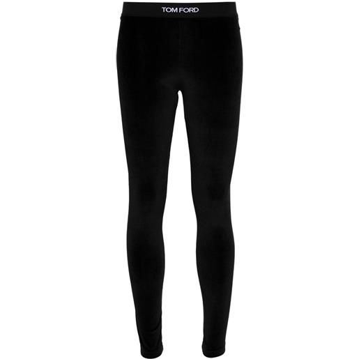 TOM FORD leggings con banda logo - nero