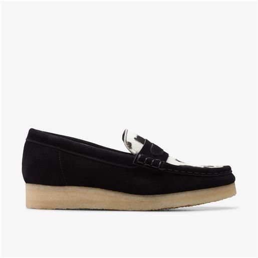 Clarks wallabee loafer cow print hairon