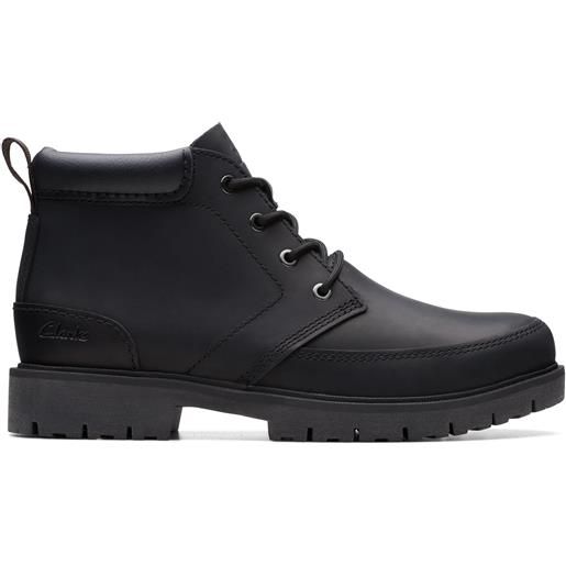 Clarks rossdale mid black leather