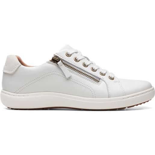 Clarks nalle lace white leather
