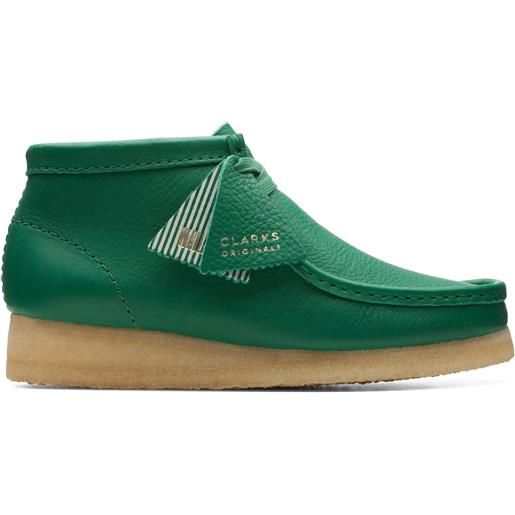 Clarks wallabee boot cactus green lea