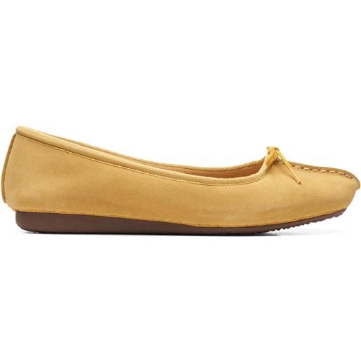 Clarks freckle ice yellow suede