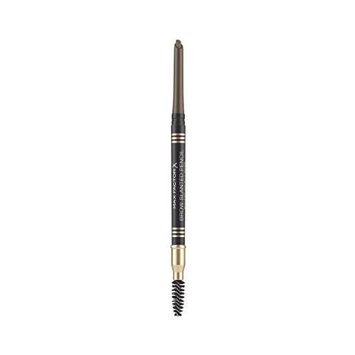 Max Factor, matita sopracciglia brow slanted pencil, matita automatica con scovolino, 03 dark brown, 1 gr
