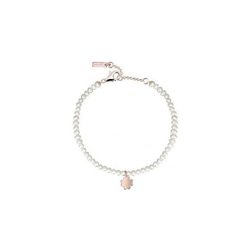 Mabina Gioielli bracciale donna mabina perle e quadrifoglio 533544 argento 925