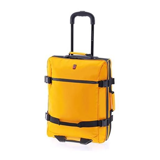 GLADIATOR valigia cabina 55 cm, 42 l, 2 ruote, polar, giallo, de mano, 55 cm, valigia idrorepellente, morbida, due ruote