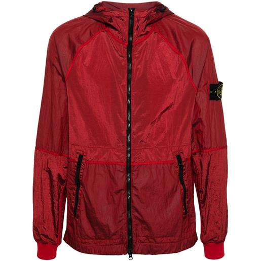 Stone Island giacca leggera con cappuccio - rosso