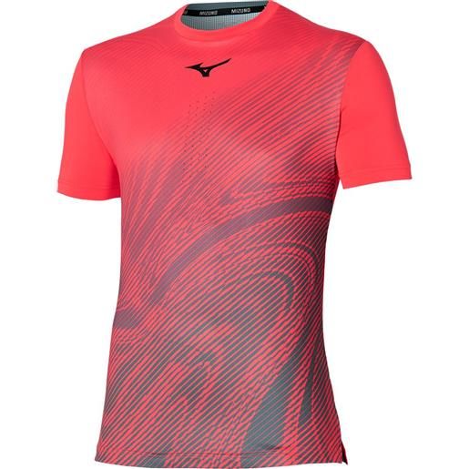 Mizuno charge shadow graphic short sleeve t-shirt rosso l uomo