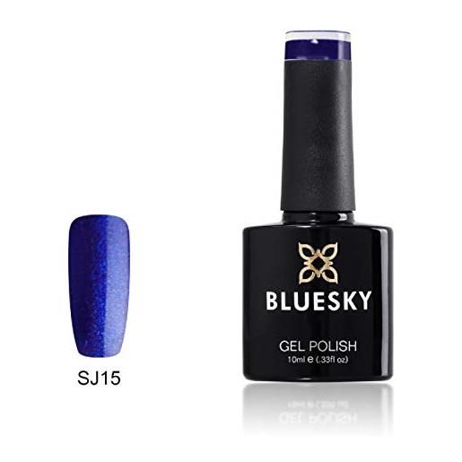 Bluesky smalto per unghie gel, crystal royal sparkly, sj15, 10ml (per lampade uv e led) - 10 ml