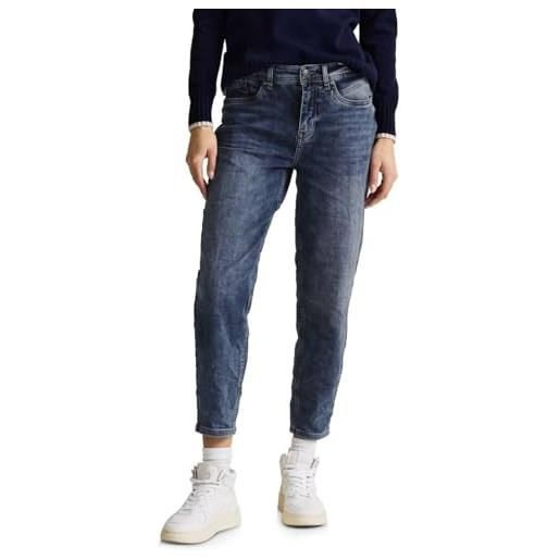 Street One a377237 jeans affusolati, mid blue super washed, 28w x 28l donna