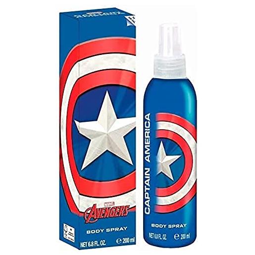 Air-Val air val marvel avengers capitan america spray per il corpo, 200 ml, confezione da 1